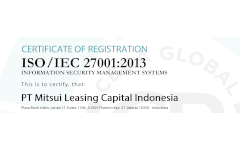 Mitsui Leasing Terapkan ISO 27001:2013-Prioritaskan Keamanan Informasi dan Kepercayaan Publik